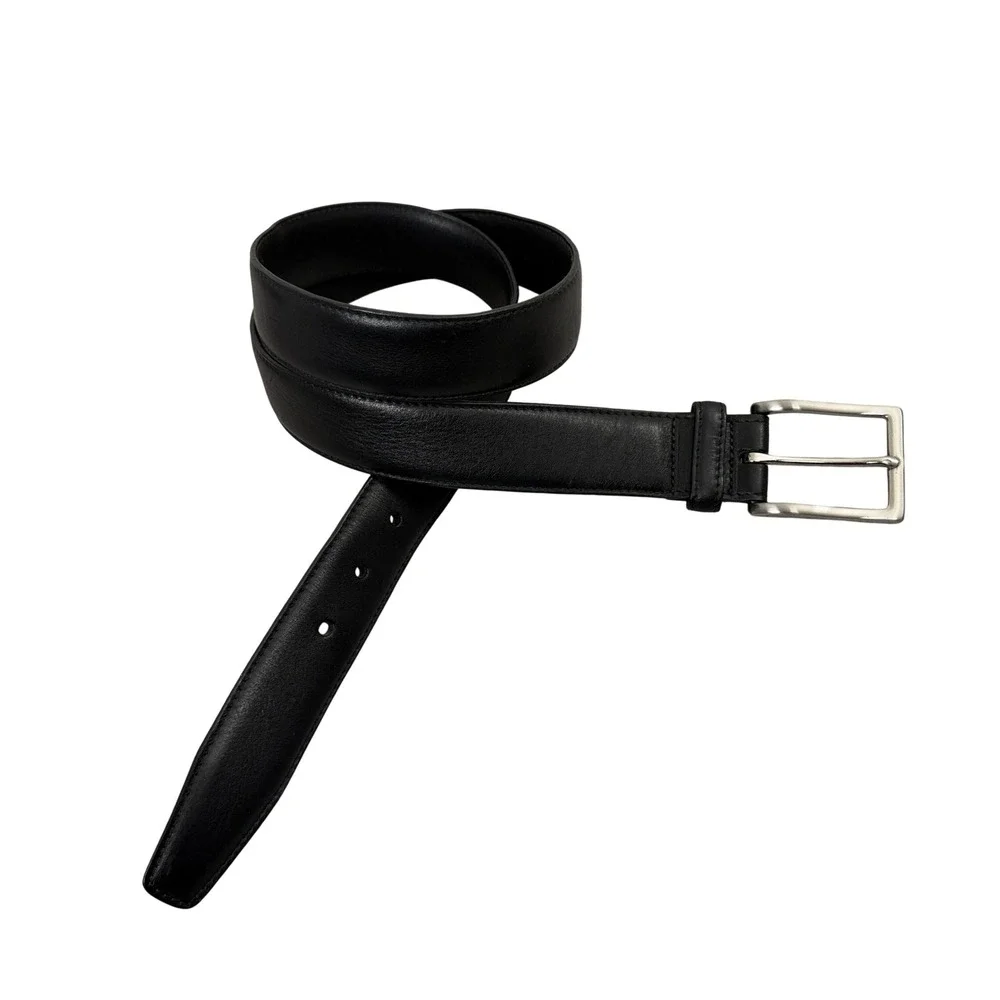 Nordstrom Belt Mens 36 Black Leather Handcrafted in USA Dress Casual Classic